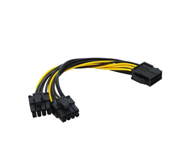 4Pcs 12V EPS CPU 8Pin to Dual 8(6 2) Pin PCIE PCI Express Adapter Power Cable Graphics Card Motherboard PCI-E GPU Splitter Cabl