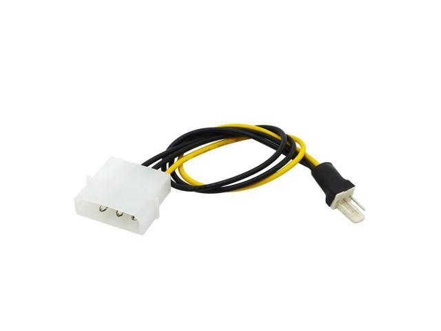 (1PC)18cm Molex (LP4) Male to 3-pin PC Fan Power Adapter Cable / Cord / Wire