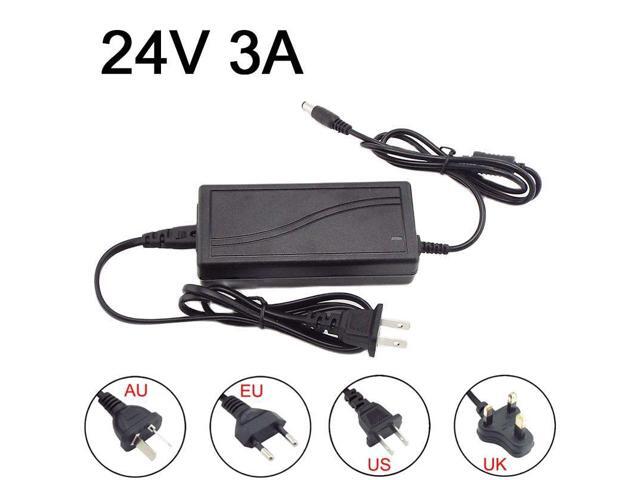 24V 3A 3000ma Power Supply AC DC Adapter Converter charger 100-240V Switching Power Supplies for CCTV Camera LED strip light (AU Plug)