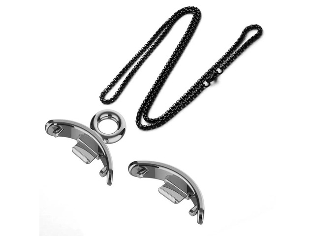 Necklace for M-i Band 8 Pendant Chain Buckle for X-iomi band8 Hanging Metal Chain Neck Bracelet Strap DIY Accessories(Silver Set 03)
