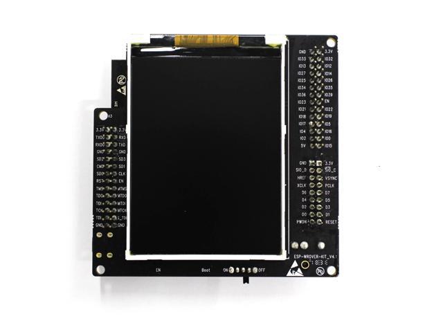 ESP-WROVER-KIT-VE development board, built-in ESP32-WROVER-E module, integrated LCD and MircoSD slot, JTAG debugger, etc.