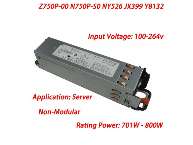 Hot Swap 750W PSU For Server PE2950 Redundant Server Power Supply Z750P-00 N750P-S0 NY526 JX399 Y8132 750 Watt Power Supply
