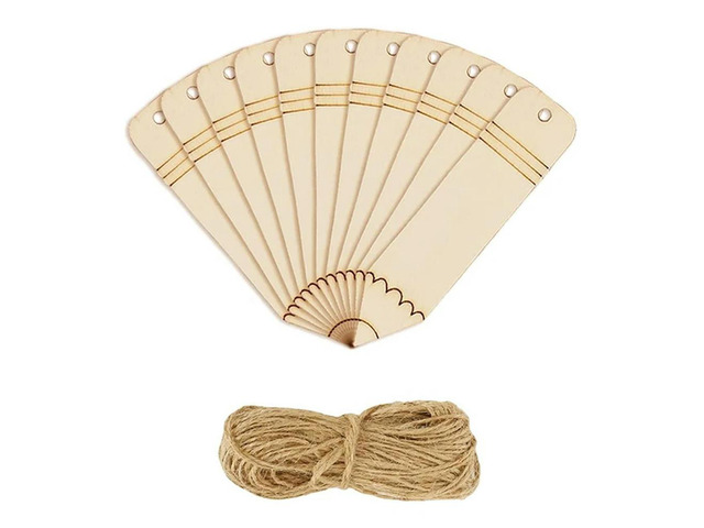 100PCS Blank Wooden Bookmarks Crafts Lovers With Strings And Holes For Lovers And Crafts Lovers For School Office Gift