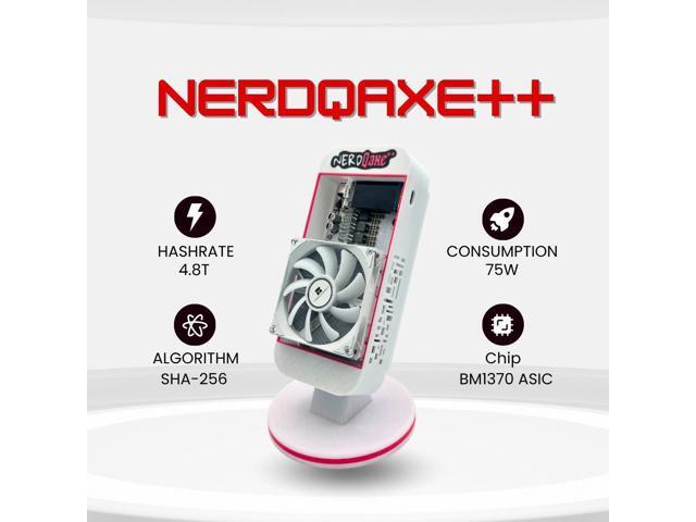 NerdMiner Bitaxe NerdQaxe++ 4.8TH/s Solo BTC Miner with BM1370 Chip