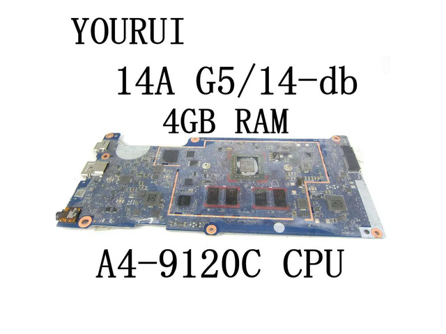 DA0G3MB18H0 For Chromebook 14A G5 14-db Laptop Motherboard with A4-9102C CPU 4GB RAM 32G SSD Mainboard