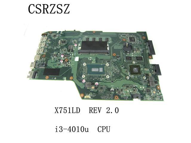X751LD Notebook Motherboard For X751L X751LD K751L Mainboard with i3-4010u CPU Test work