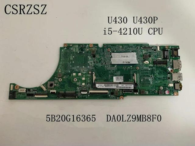 For U430 U430P Laptop motherboard with i5-4210U/i5-4200U CPU Notebook mainboard FRU 5B20G16365 DA0LZ9MB8F0 UMA Tested