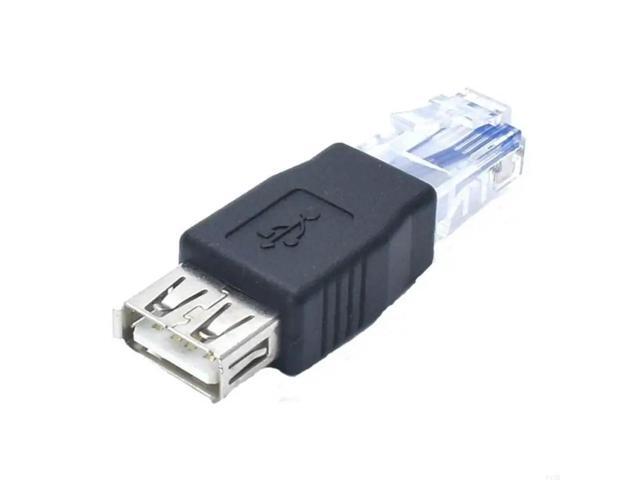 2pcs Ethernet to USB Adapter USB A Female To 8P8C RJ45 Male Connector Ethernet Adapter For Highly Speed Networking