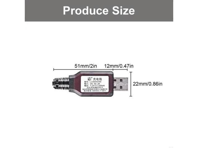 JST Plug Lithium7.2V USB Charging Cord for Robot Remote Toy