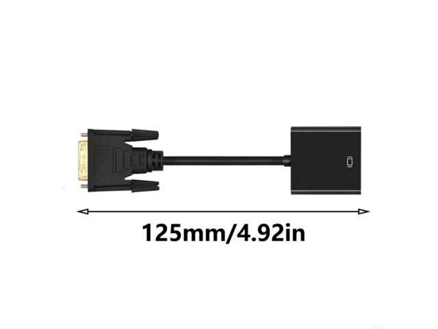 Fast Speed DVI-D to VGA Adapter Cable 24+1 Pin DVI to VGA Converter Wire Line with Chip for Better Display Performances