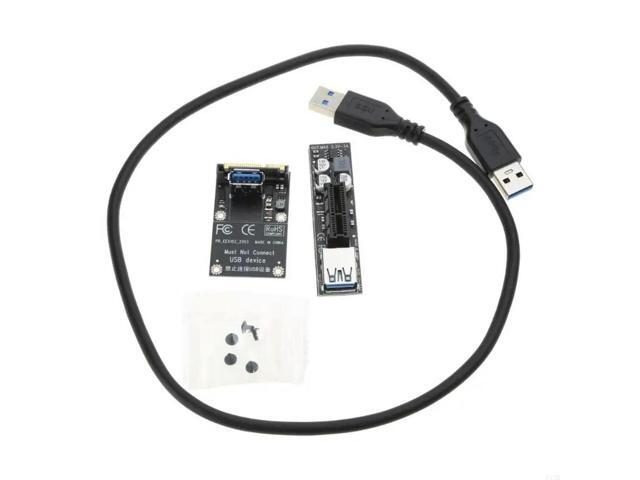 MINI PCI-E to PCI-E Extension Port Adapter Riser Card Graphics Cards Connector with USB3.0 Cable No Driver Needed