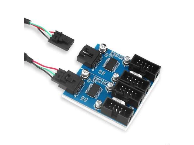 PC Case Internal 9Pin 1 to 4 Splitter Extender Adapter Cable for Desktop