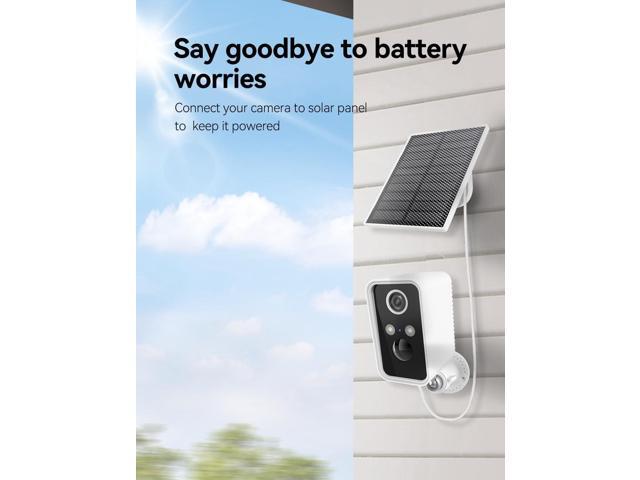 Solar Camera Outdoor Wireless, Battery Security Cameras with Solar Panel for Home Security, Motion Detection, Night Vision, Alexa, 2.4G Wi-Fi Only,...