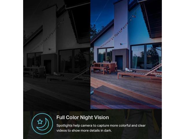 Kasa Smart 2K QHD Security Camera Outdoor Wired, IP65, Starlight Sensor & 98Ft Night Vision, Motion/Person Detection, 2 Way Audio w/Siren, Cloud/SD...