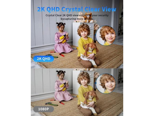 [5G & 2.4G] 2K Indoor Security Cameras for Home Security, AI Voice Change for 2-Way Talk, Motion Detection, Night Vision, 24/7 SD Recording/Cloud...