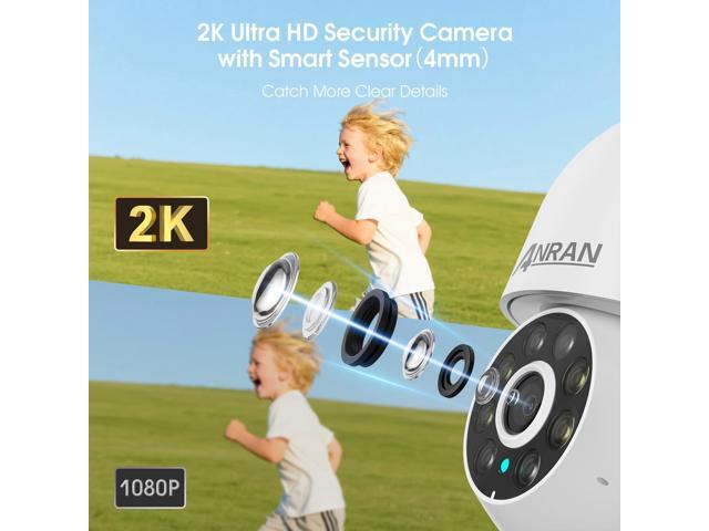 ANRAN 2026 Limited 2K Wireless Outdoor Security Camera, 5Ghz PTZ Home Security Camera with 360° View and Auto Motion Tracking,2.4G WiFi Dome...