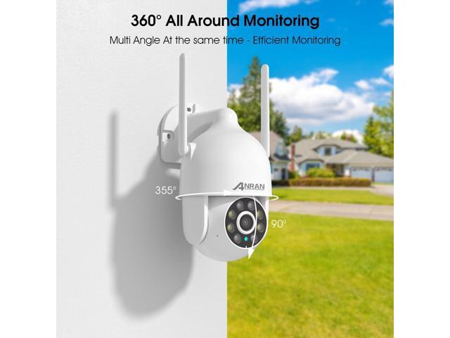 ANRAN 2026 Limited 2K Wireless Outdoor Security Camera, 5Ghz PTZ Home Security Camera with 360° View and Auto Motion Tracking,2.4G WiFi Dome...