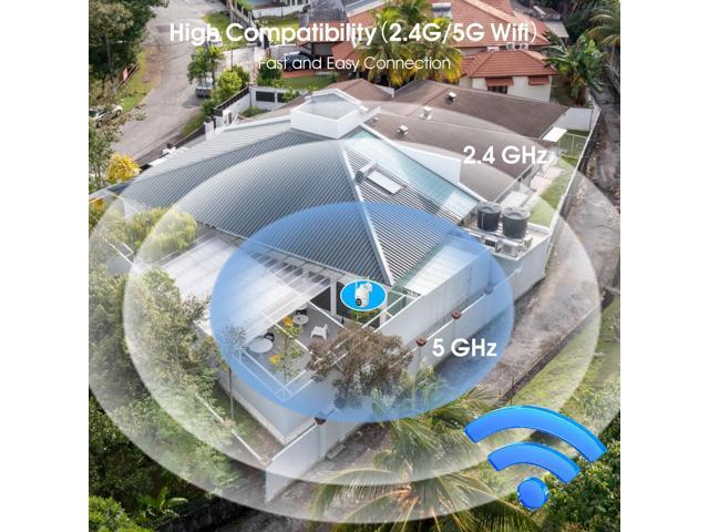 ANRAN 2026 Limited 2K Wireless Outdoor Security Camera, 5Ghz PTZ Home Security Camera with 360° View and Auto Motion Tracking,2.4G WiFi Dome...