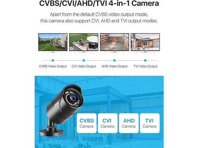 ZOSI 1080P 1920TVL Security Camera Outdoor Indoor,Hybrid 4-in-1 TVI/CVI/AHD/960H CVBS Bullet Cam for Analog Home Office Surveillance DVR CCTV...