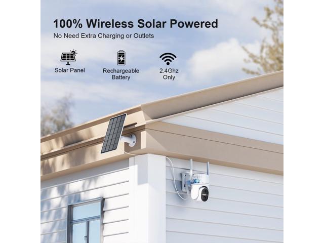 HOSAFE. COM Cameras for Home Security Outdoor, WiFi Outdoor Camera Wireless, Solar Security Cameras Wireless Outdoor, 360 PTZ, PIR Sensor, 2K HD...