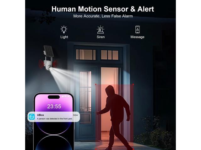 HOSAFE. COM Cameras for Home Security Outdoor, WiFi Outdoor Camera Wireless, Solar Security Cameras Wireless Outdoor, 360 PTZ, PIR Sensor, 2K HD...