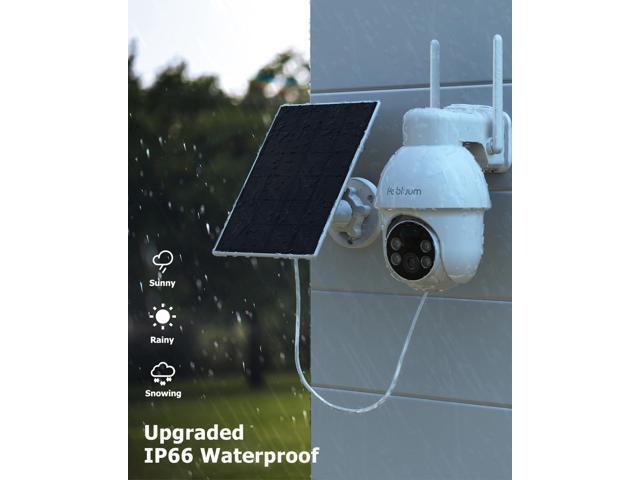 Security Camera Wireless Outdoor, 2K Solar Security Camera,Battery Powered 360°PTZ Outdoor Camera,Color Night Vision,2-Way Audio,PIR Motion...