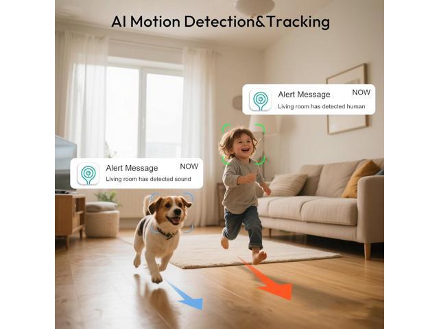 Rraycom Indoor Camera 5G & 2.4G WiFi,2K Security Cameras for Home Security,360°Pan & Tilt, Dog/Pet Baby Camera with Motion Tracking& Sound Detection,...