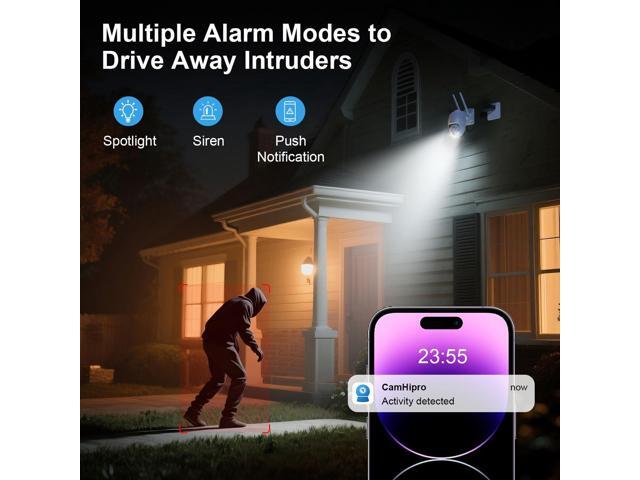 Cameras for Home Security 4MP HD, Hosafe WiFi Security Cameras Wireless Outdoor, Outdoor Camera Wireless, Floodlight Motion Detection, Pan Tilt...