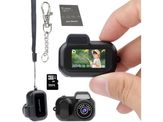 Keychain Camera, World's Smallest 1080P HD Mini Camera, Retro Portable Mini, 100 Mins Battery Life, for Students, Kids (32G)