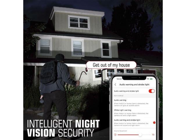 Home Security Cameras Wireless Outdoor No Subscription - WiFi Security Camera - 1080P Outdoor Camera Wireless WiFi - Motion Detection, Night...