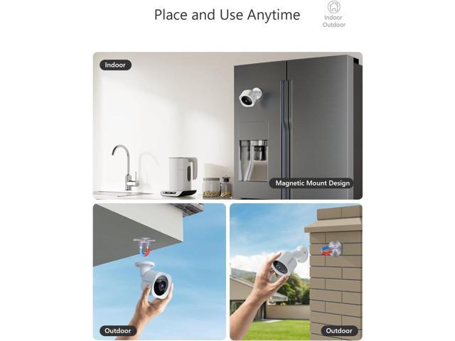 Security Cameras Wireless Outdoor, WiFi 2K Battery Powered Security Camera, AI Motion Detection, Color Night Vision, 2-Way Talk, Waterproof,...