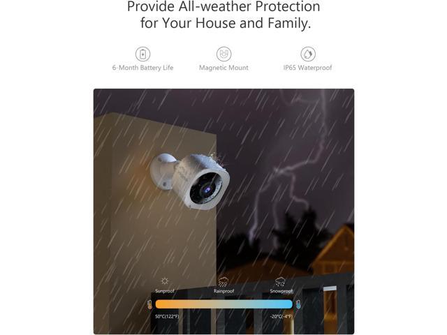 Security Cameras Wireless Outdoor, WiFi 2K Battery Powered Security Camera, AI Motion Detection, Color Night Vision, 2-Way Talk, Waterproof,...