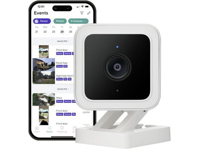 WyzeCam Cam v3 Security Camera for Pets, Indoor/Outdoor Home Security Camera with 1080p Color Night Vision Motion & Sound Detection, Compatible.