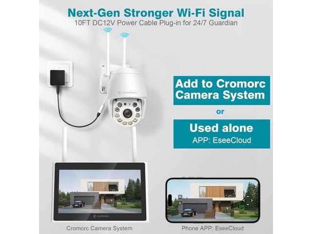 360° View Pan/Tilt/Digital Zoom 5MP WiFi Security Camera Outdoor, Motion Detection, Humanoid Tracking, Floodlight & Siren Alarm, Color Night Vision,...