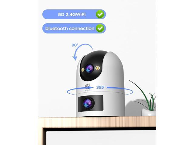 JOOAN 5G 2.4G Dual WiFi Security Camera Outdoor 2K Dual Lens Home Surveillance IP Cam 360° PTZ 2 Way Audio IP66 Waterproof Motion Detection Alert...