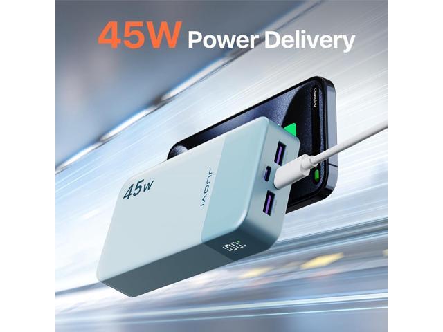 J2621 Power Bank Portable Charger,20000mAh 45W PD3.0 QC 4.0 Fast Charging Battery Pack with LED Display,2 USB-C,2 USB-A for iPhone Tablet MacBook