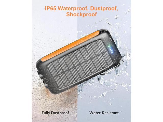 Power-Bank-Solar-Charger - 20000mAh Power Bank, Portable Charger, External Battery Pack 5V/3A Type C Input Output Dual Built-in Super Bright...
