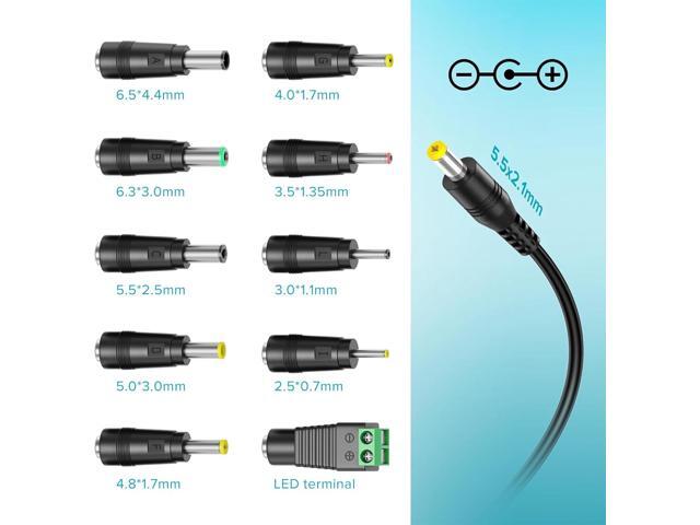 POWSEED Universal AC Adapter 45W 5V 6V 7.5V 9V 12V 13.5V 15V DC Power Supply 1A 2A 3A for Household Electronics Routers CCTV IP Cameras Speaker LED...