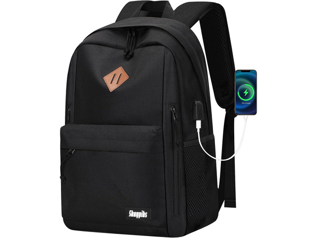 Lightweight Black Backpack for School, Backpack for Teen Boys Girls, Middle Colloge High School Backpack for Women Men, Simple Daypack Bookbag,...