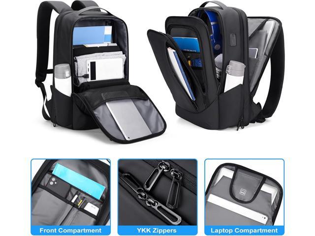 FENRUIEN Business Travel Backpack for Men, Expandable Water Resistant Computer Backpack with USB Port, Black Laptop Backpack 15.6 Inch for...