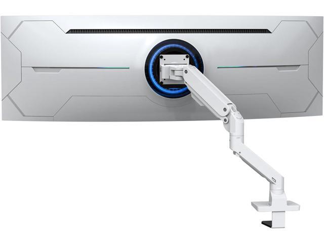 BEWISER Heavy Duty Monitor Arm Mount for 34-49 inches and Ultra 57 inches Screens,Weight Capacity Up to 44 lbs,Full Motion Height Swivel Adjustable...