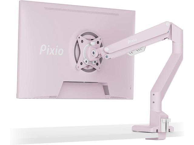 Pixio PS1S Wave Pink Single Monitor Arm Stand Desk Mount - Fits up to 32 inches Monitors and up to 19.8lbs. VESA Compatibility and Integrated Cable...