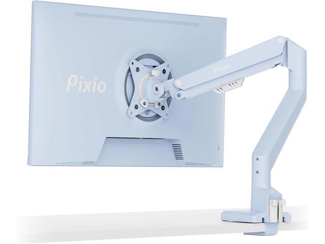 Pixio PS1S Wave Blue Single Monitor Arm Stand Desk Mount - Fits up to 32 inches Monitors and up to 19.8lbs. VESA Compatibility and Integrated Cable...