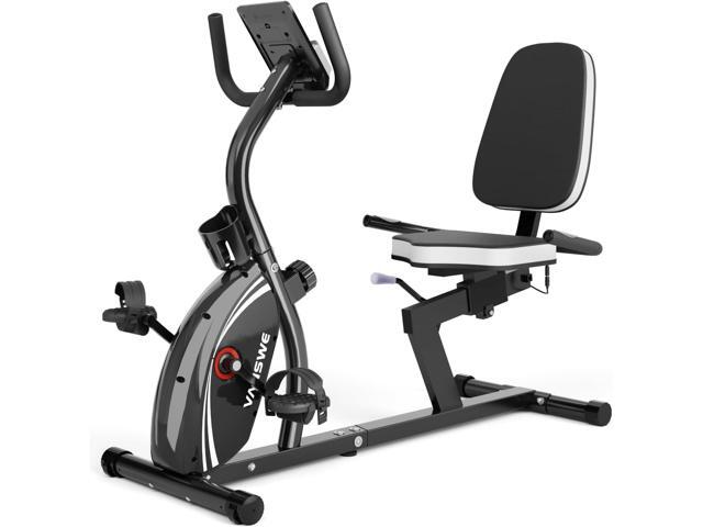 VANSWE Recumbent Exercise Bike for Adults Seniors - Recumbent Bikes for Home with Magnetic Resistance, Bluetooth and App Connectivity, Pulse Sensor