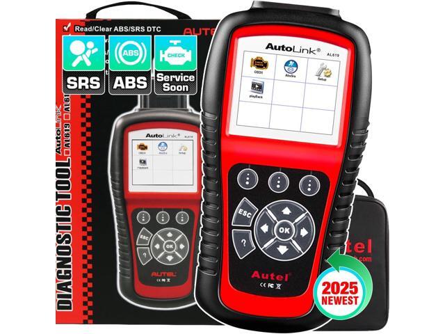 Autel AutoLink AL619 OBD2 Scanner, ABS SRS Airbag Warning Light Scan Tool, Turn Off Check Engine Light Car Diagnostic Tool, 10 OBDII Test Modes,.