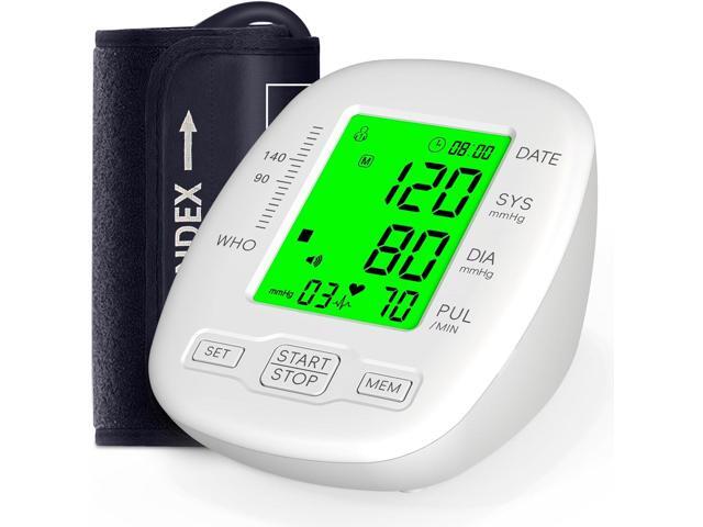 Blood Pressure Monitor, Blood Pressure Cuff 22-42cm - 2 * 99 Sets of Memory, 4*AAA Battery Included, White