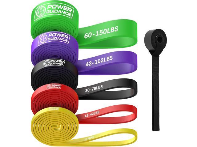 POWER GUIDANCE Resistance Bands, Set of 5 Pull Up Bands, Pull Up Assistance Bands, Exercise Bands, Resistance Bands Set for Legs, Working Out,.
