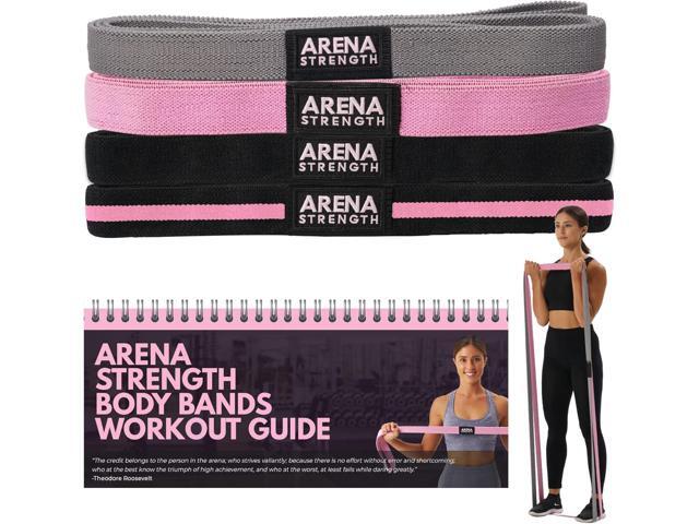 Arena Strength Long Fabric Full Body Resistance Bands Set of 4 and Pull Up Assistance Bands Cloth Resistance Bands Loop with Fabric Exercise.