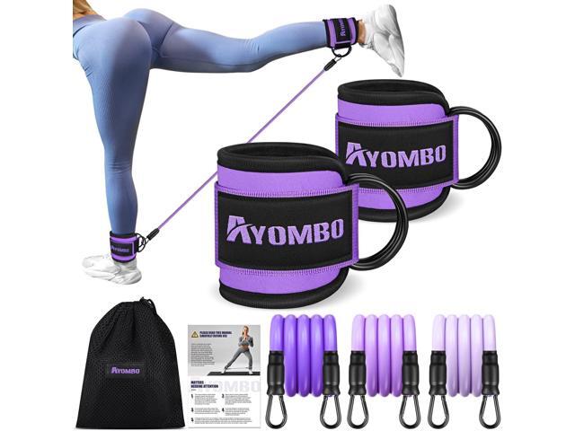 Ankle Resistance Bands with Cuffs, Home Gym Workout Equipment, Lifting Glute Butt Exercise Equipment for Women, Ankle Weights Fitness Set, Leg.