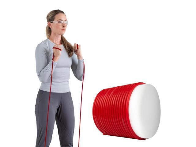 THERABAND Latex Resistance Tubing, Red, Medium Level 2, 25 ft Roll, Professional Grade for Upper and Lower Body Workouts, Cut-to-Length,.
